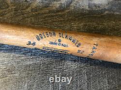 Vintage OREGON SLAMMER 34 K2 BASEBALL BAT TANOAK Rare 1968 Babe Ruth World Seri