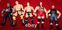 Vintage OSFTM ECW Wrestling Figures LOT Dreamer Taz RVD Sandman Rhino Belt