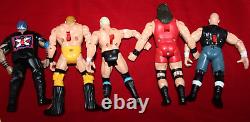 Vintage OSFTM ECW Wrestling Figures LOT Dreamer Taz RVD Sandman Rhino Belt