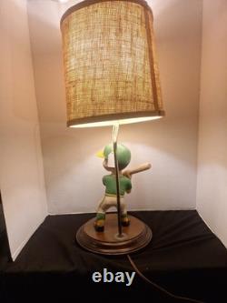 Vintage Oakland A's Lamp Player with Baseball Bat Rare One Of A Kind