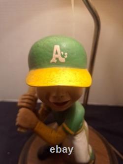 Vintage Oakland A's Lamp Player with Baseball Bat Rare One Of A Kind