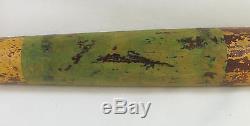 Vintage Old Green And Red 1800's Baseball Bat-willow