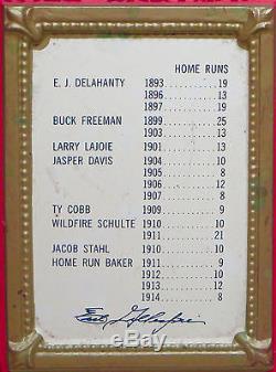 Vintage Pabst Blue Ribbon Baseball beer sign Ty Cobb old time batting champs