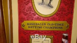 Vintage Pabst Blue Ribbon Beer Baseball Sign Old Time Batting Champs
