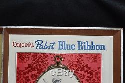 Vintage Pabst Blue Ribbon Beer Sign! Baseball's Old Time Batting Champions Nice