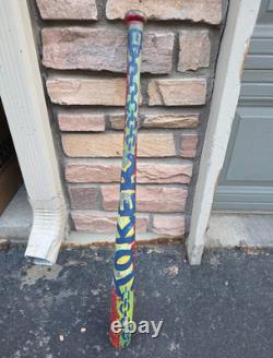 Vintage Painted Baseball Bat Joker Theme Custom Artwork Unique Display PieceWood