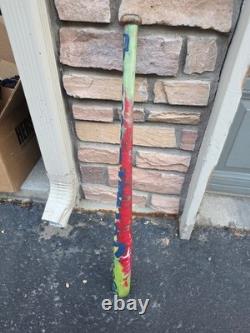 Vintage Painted Baseball Bat Joker Theme Custom Artwork Unique Display PieceWood