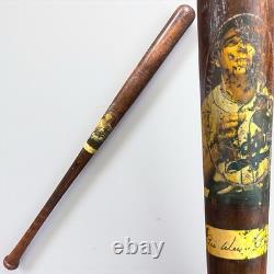 Vintage Pee Wee Reese Wood Baseball Decal Bat Brooklyn LA Dodgers MLB HOF