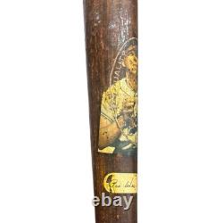 Vintage Pee Wee Reese Wood Baseball Decal Bat Brooklyn LA Dodgers MLB HOF