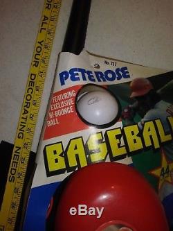 Vintage Pete Rose Wiffle Ball Bat Ball And Helmet Brand New In Box