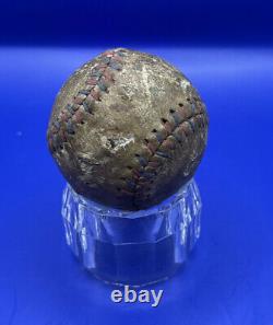 Vintage Pre 1934 Antique Red&Blue Stiched Mini Baseball Great Display