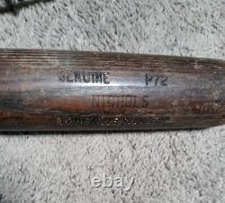 Vintage RARE Nichols Louisville Slugger 125 Genuine P72 Baseball Bat