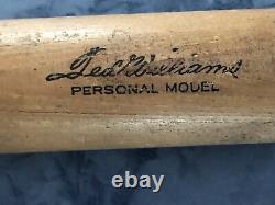Vintage, Rare, HOF Ted Williams Wood Baseball Bat Personal Model 35 Unbroken