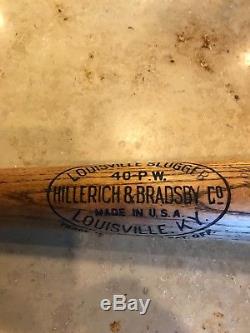 Vintage, Rare, Louisville Slugger Hillerich Bradsby Paul Waner Baseball Bat