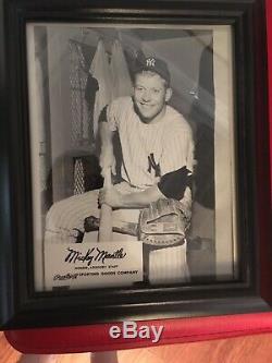 Vintage Rawlings Sporting Goods Premium Photo Mickey Mantle With Bat Trimmed