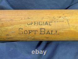 Vintage SEARS Baseball Equipment 1715 Wooden Official Softball Bat 33 Vintage SEARS Baseball Equipment 1715 Wooden Official Softball Bat 33