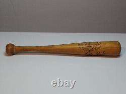 Vintage Signed BILLY HOEFT Louisville Slugger Baseball Mini Bat Detroit Tigers