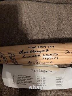 Vintage Signed Negro League Baseball Bat 6 Signatures