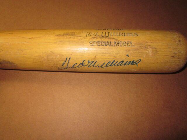 Vintage Spalding Ted Williams Baseball Bat Signed Jsa Letter Of Authenticity