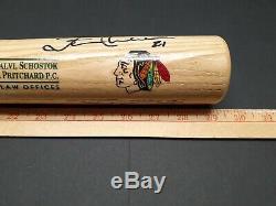 Vintage Stan Mikita Hockey Chicago Blackhawks Autograph Baseball Bat with JSA Card