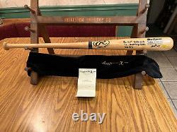 Vintage Stan Musial Autograph & Stat Baseball Bat Coa