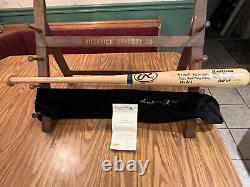 Vintage Stan Musial Autograph & Stat Baseball Bat Coa