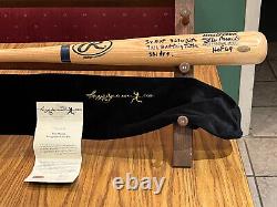Vintage Stan Musial Autograph & Stat Baseball Bat Coa