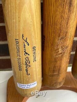 Vintage Store Baseball Bat Lot With Custom Stand Jackie Robinson Nellie Fox