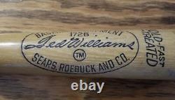 Vintage Ted Williams Baseball Equipment Wood 1726 Baseball Bat Official 34 Nice