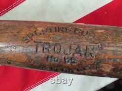 Vintage Trojan Sporting Goods Antique Wood Baseball Bat No. 55 New York City 34