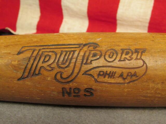 Vintage Tru Sport Early Wood Baseball Bat No. S Playground 33 Philadelphia, Pa