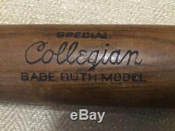 Vintage TruSport Wood Baseball Bat No. 7 Special Collegian BABE RUTH Model