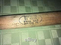 Vintage Ty Cobb Detroit Tigers Early Wooden Little League Style Baseball