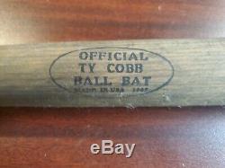 Vintage Ty Cobb Detroit Tigers Early Wooden Little League Style Baseball 29 1/2