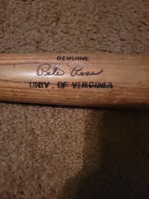 Vintage University Of Virginia Wooden Baseball Bat With Pete Rose Model