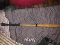 Vintage Used wooden baseball bat Hollowed top Adult brown with Black grip tape