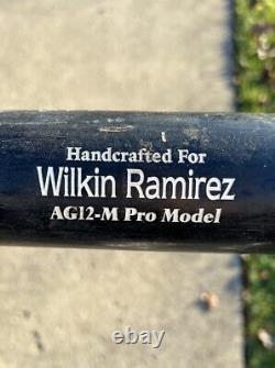 Vintage WILKIN RAMIREZ ROCHESTER RED WINGS Autographed Baseball Bat Game Used