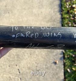 Vintage WILKIN RAMIREZ ROCHESTER RED WINGS Autographed Baseball Bat Game Used