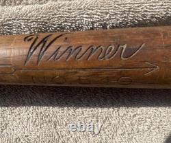 Vintage WINNER #540 Wooden Wood Baseball Bat 31 Length early 1900's