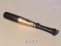 Vintage WOOD GOLD Pin Brooch July 17'95 MONOGRAM 3 BAT 1895