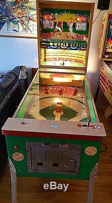 Vintage Williams World Series 1962 Baseball Pitch & Bat Pinball+free Ship