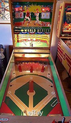 Vintage Williams World Series 1962 Baseball Pitch & Bat Pinball+free Ship