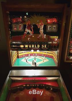 Vintage Williams World Series 1962 Baseball Pitch & Bat Pinball+free Ship