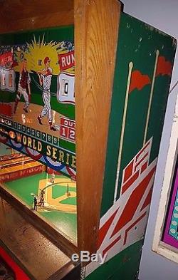 Vintage Williams World Series 1962 Baseball Pitch & Bat Pinball+free Ship