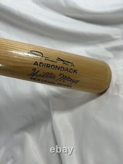 Vintage Willie Mays Giants Signed Autographed Adirondack Model Baseball Bat COA