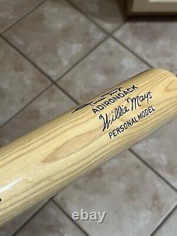 Vintage Willie Mays Giants Signed Autographed Adirondack Model Baseball Bat COA