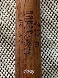 Vintage Wilson 33 Wood Softball Bat It's A Wilson No A31