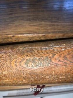 Vintage Wood Baseball Bat 35 Tapered Handle Stamped Missouri Unknown Age (rare)