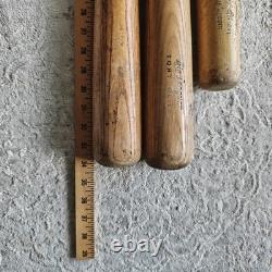 Vintage Wood Baseball Bat Lot 3 Hanna F200, Louisville Slugger Hank Aaron, Oliva