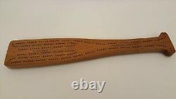 Vintage Wood Cribbage Board Handmade 1984 World Series La Padre Baseball Bat